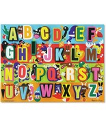Melissa &amp; Doug Fresh Start Wooden Hand-Crafted Chunky Jumbo Alphabet Puzzle - £10.18 GBP
