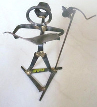 Recycled Handmade Metal Iron, Nuts Bolts "Music Man" Sculpture Art Display By Ar - $55.99