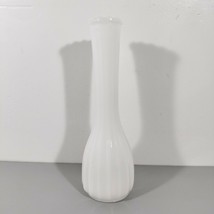 Vintage Stars and Bars Milk Glass Stem Bud Vase Nice! Ribbed - $10.39