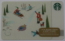Starbucks 2014 Gift Card Christmas Winter Fun Snow Slide 99 Series Snowman New - $9.95