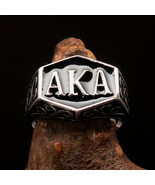 Nicely crafted hexagonal Sterling Silver Synonym Men&#39;s Ring AKA one word... - $78.00