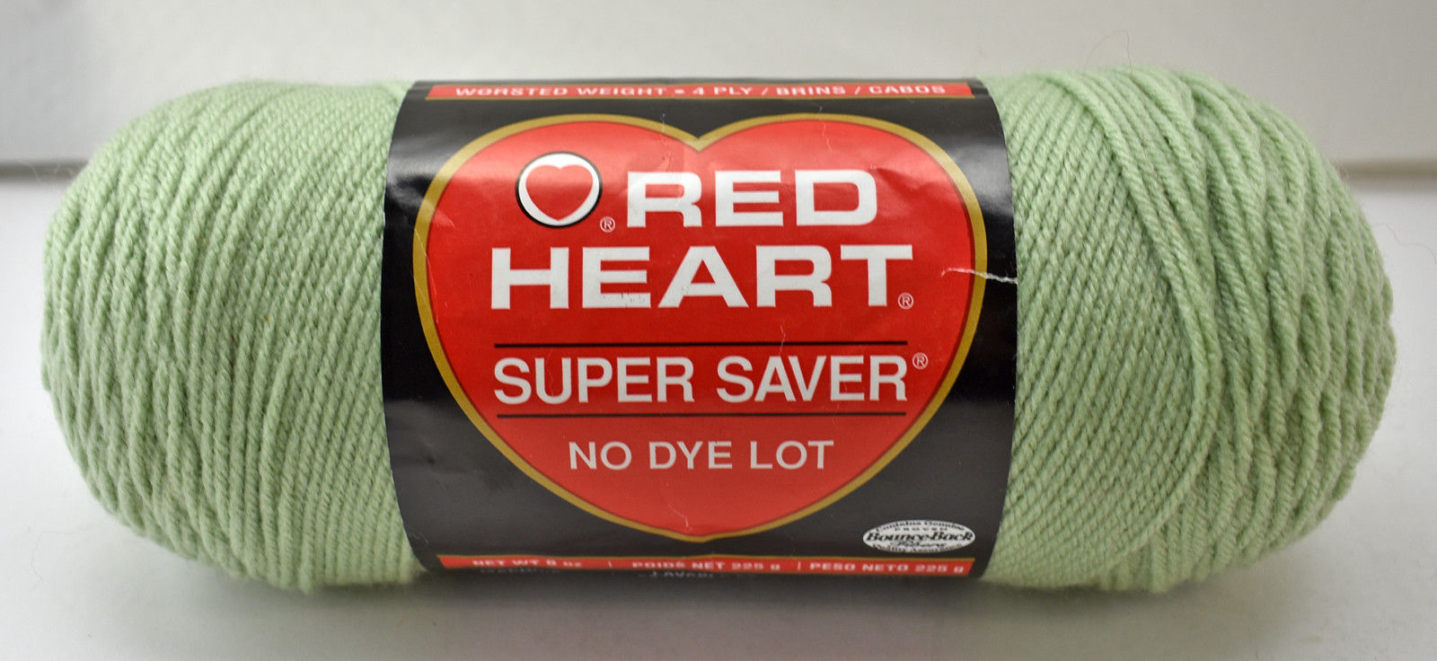 Red Heart Super Saver Worsted Weight Acrylic Yarn-1 Skein 8 oz Frosty Green - $9.45