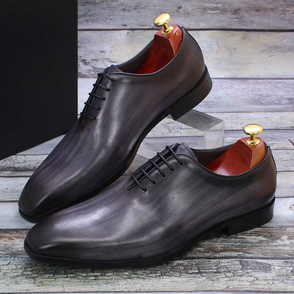 Balmoral Handmade Wholecut Men Lace Up Real Leather Oxford Patina ...