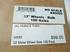 Intermountain #40055 Metal Wheels 33" Code 110 100 Axles Per Pack HO Scale image 3