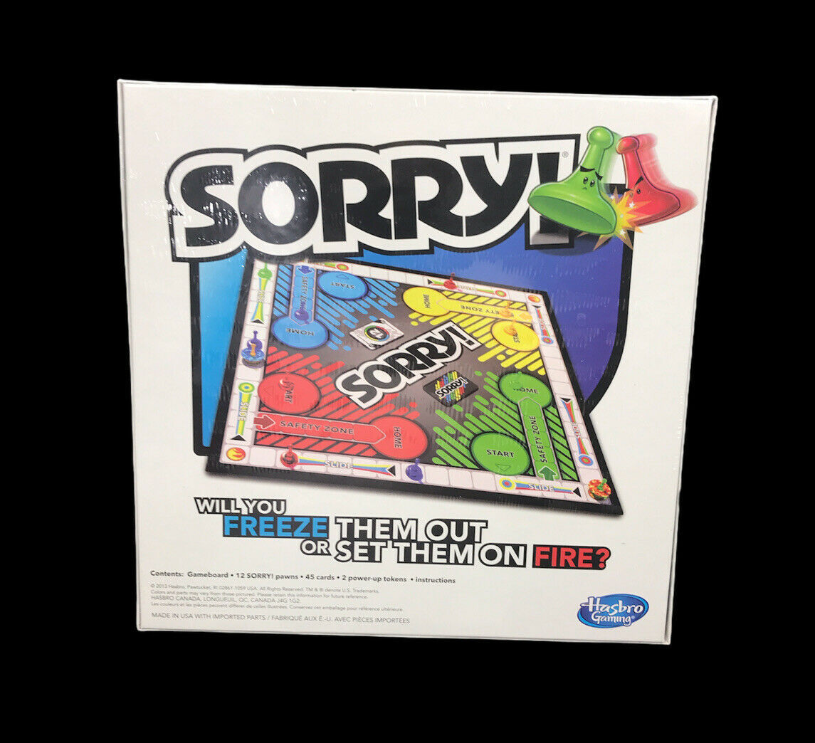 New Hasbro Sorry Board Game With Fire Ice And 18 Similar Items