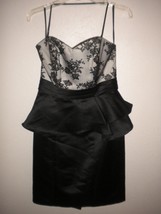 Eden Size 8 Black Strapless Lace Bodice Women&#39;s Bridesmaid Dress - $44.09