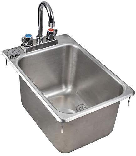 10 x 14 x 10 Stainless Steel 16-Gauge One Compartment Drop-In Sink with 8 Fa