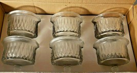 PARTYLITE #P0523 Chandlelight Votive Glass Candle Holders sets w/box 6 pcs/set  - $13.85