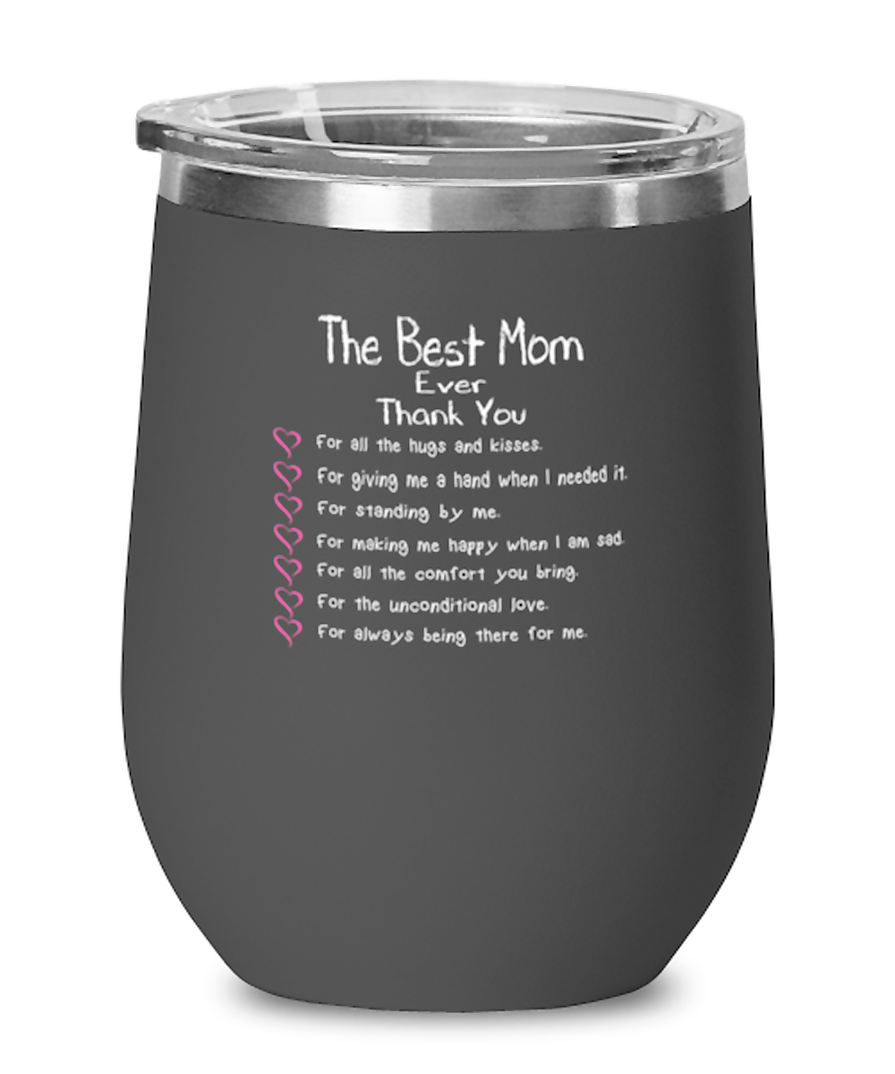 Mom Wine Glass Best Mom Ever Reasons Why BlackWG Other Gift & Party