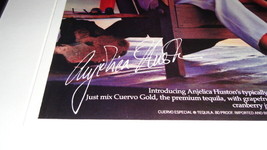 Anjelica Huston Facsimile Signed Framed '87 Cuervo Tequila Advertising Display image 2