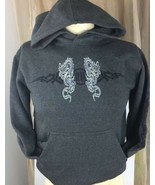 New Mad Engine Dragon Youth Gray Long Sleeves Comfortable Pull Over Hood... - $14.84