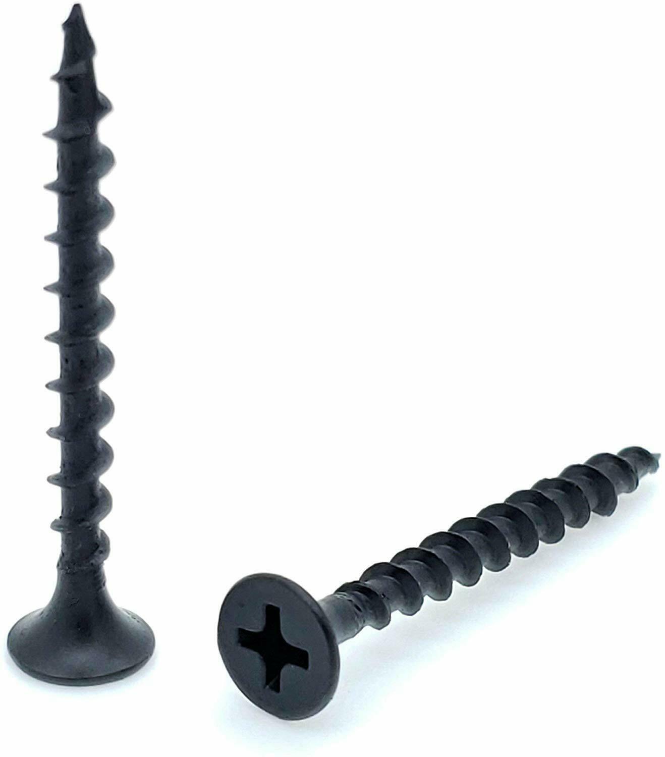 8 x 23/4" Phillips bugle head black phosphate coarse Drywall screws