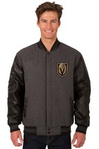 Las Vegas Golden Knights Wool & Leather Reversible Jacket with Embroidered Logos - $269.99