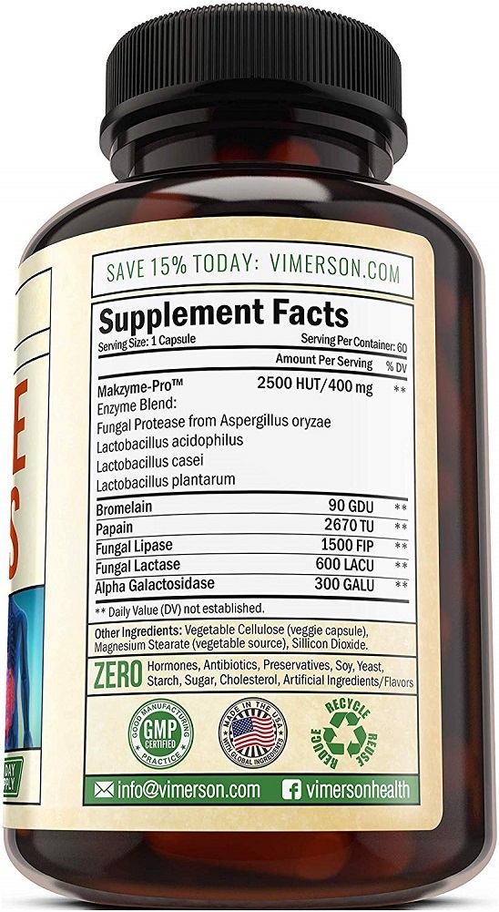 Digestive Enzymes with Probiotics. Advanced Natural Multi Enzyme