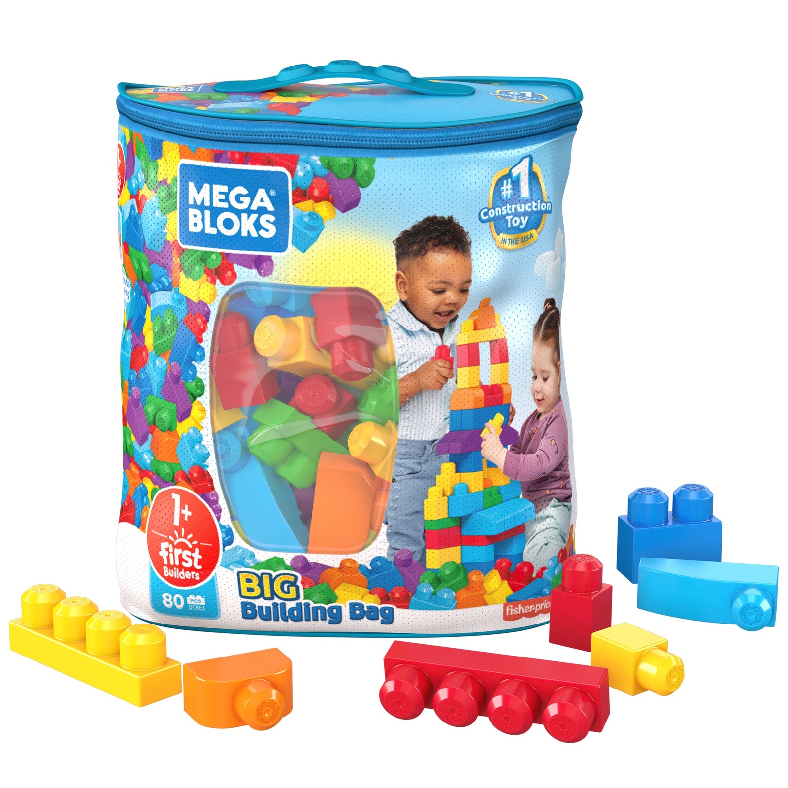 Mega Bloks First Builders Big Building Bag with Building Blocks Toddlers Toys