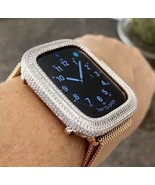 Bling apple watch series 4/5/6/face to facet rose gold zirconium wand - $91.21