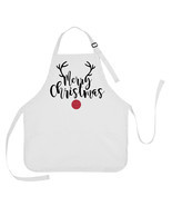 Merry Christmas Apron, Merry Christmas Cooking Apron, Reindeer Apron - $18.00
