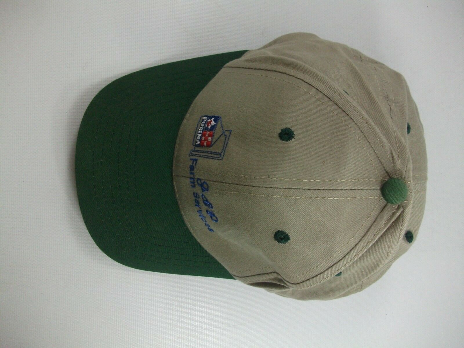 G&P Farm Services Purina Hat Beige Green Snapback Baseball Cap - Hats