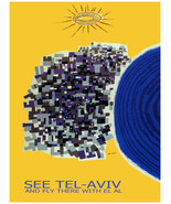 Quality POSTER.Visit Tel Aviv.Travel.Jewish Israel interior Design art.v... - $11.88