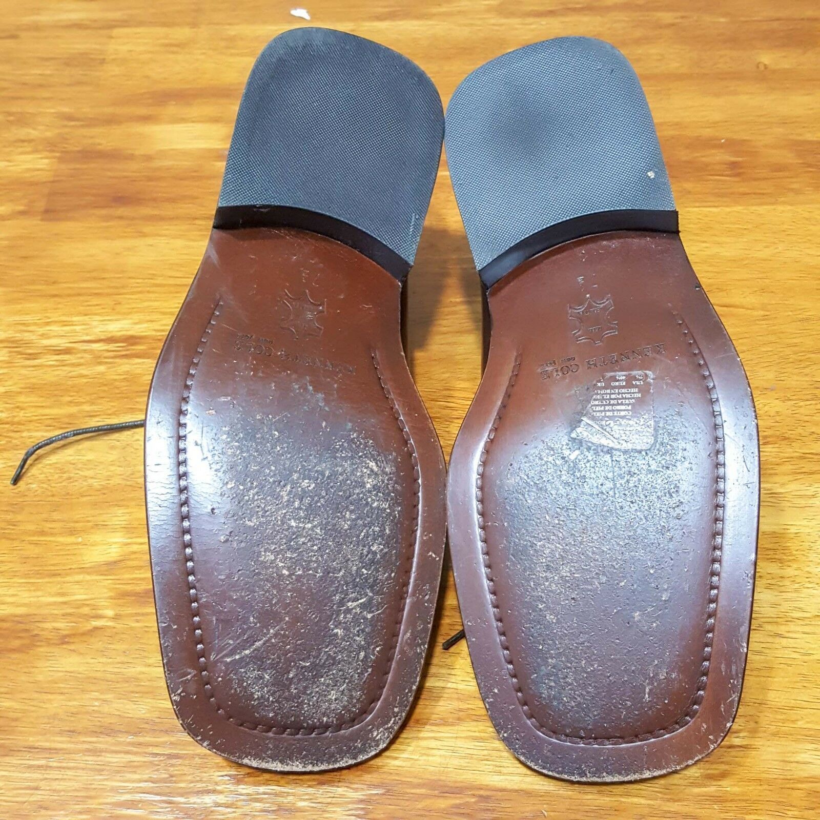 Cole Square Moc Toe Leather Dress Shoes Hard