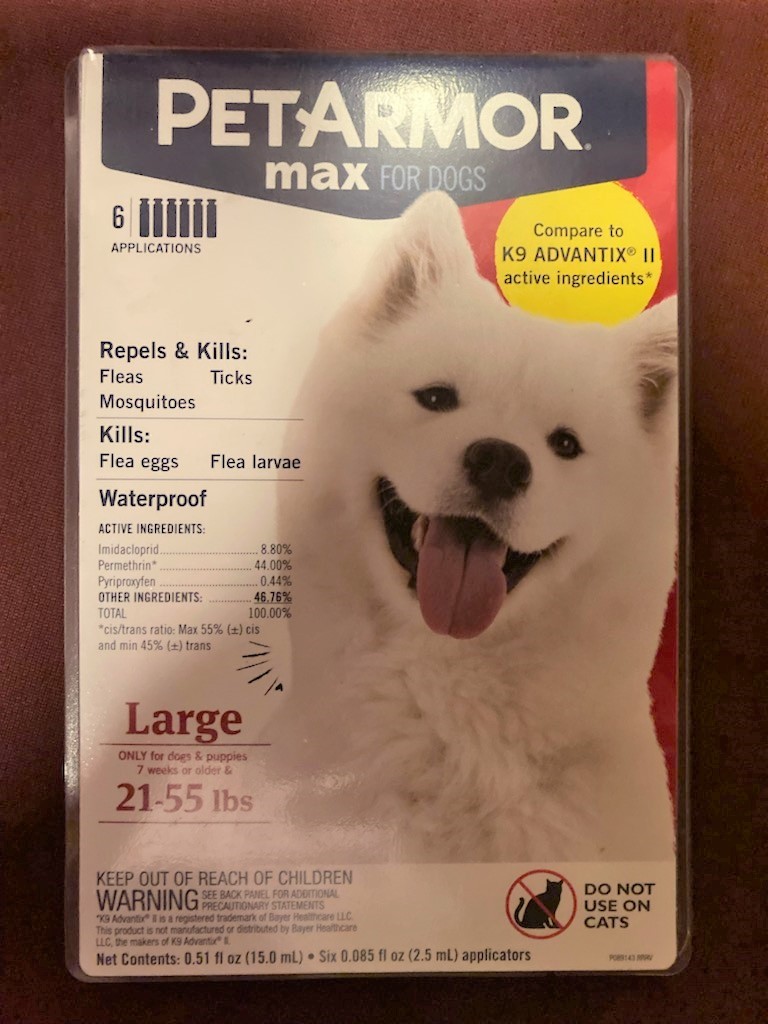 PetArmor Max for Large Dogs 2155 lbs, 6 doses (6 Mos. supply) Repels