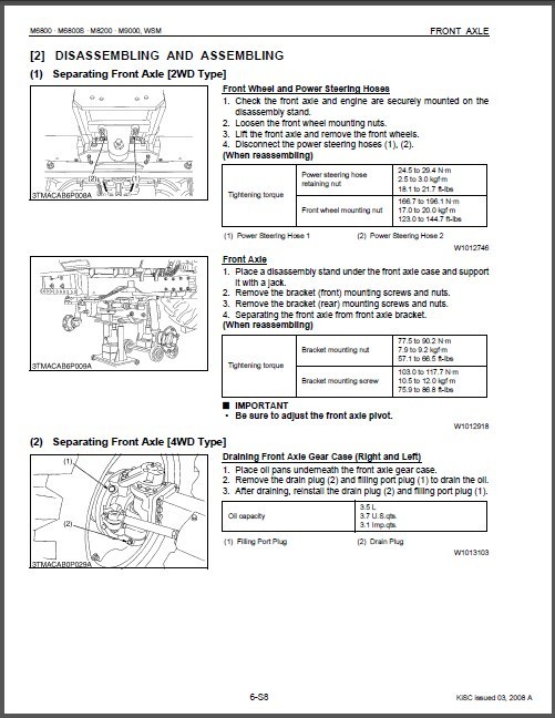 Kubota M8200 Service Manual Download