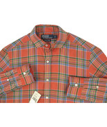 NEW! $265 Polo Ralph Lauren Shirt!  Small   Rust Plaid   *MADE IN ITALY* - $99.99