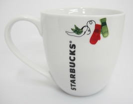 Starbucks 2011 Christmas Holiday Rounded Mug 13 oz Mittens Dove Excellent - $8.45
