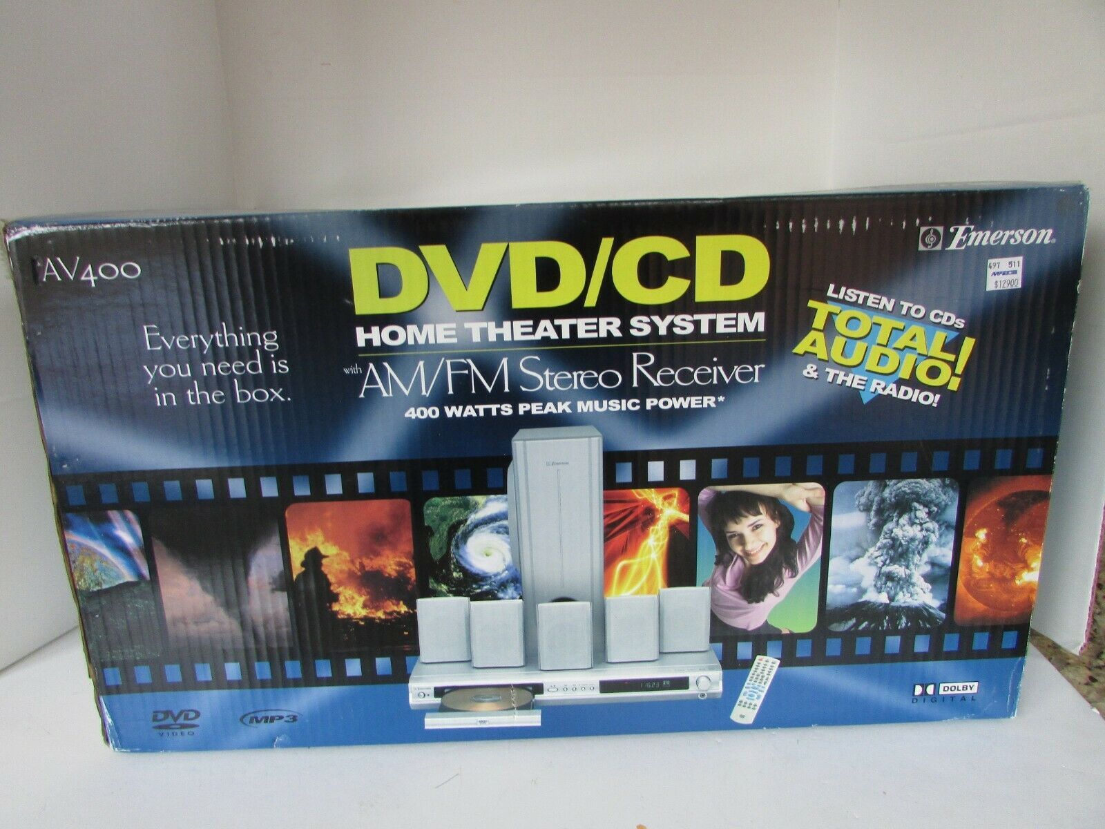 EMERSON AV400 DVD/CD HOME THEATER SYSTEM BRAND NEW AM/FM RECEIVER DOLBY DIGITAL - $97.02