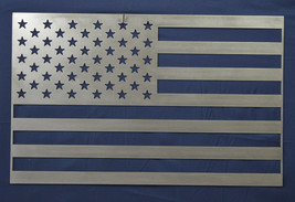 METAL USA FLAG WALL ART SIGN FOR GARDEN HOME GARAGE  24" x 15" MADE IN THE USA image 2