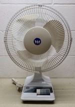 Vintage KH-1205W FW Woolworth Oscillating Desk Fan 12" - WORKS GREAT!