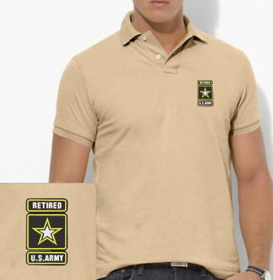 Us Army Retired Polo Shirts - Army Military