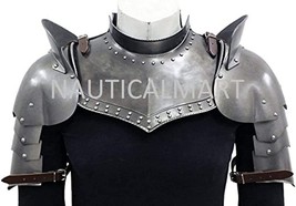 Medieval Armor Gorget Set with Pauldrons Shoulder SCA LARP Knight Metal Shoulder