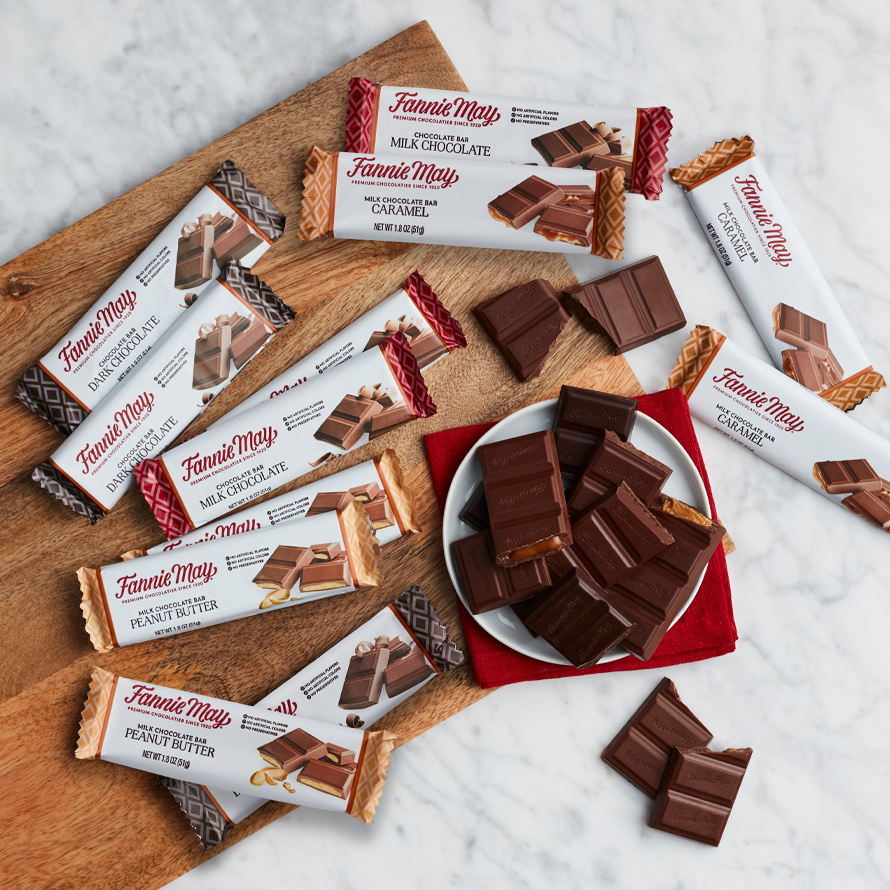 Chocolate Bar Variety Pack 12 Bars By Fannie May Chocolate Sweets & Assortments