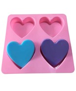 Hearts Silicone Mold Heart Shaped Chocolate Mould Heart Soap Mold 4 Hear... - $6.00
