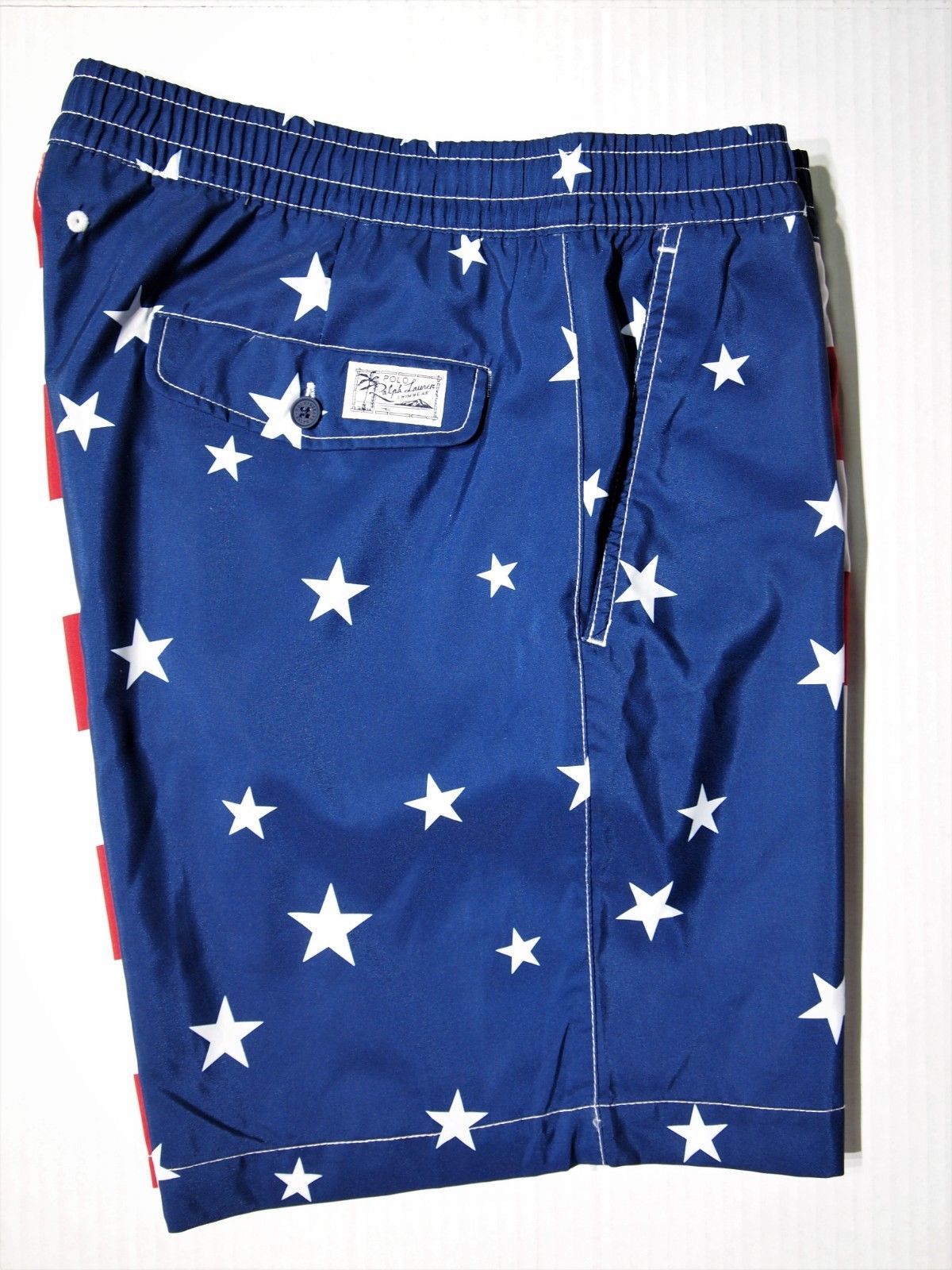 polo american flag swim trunks