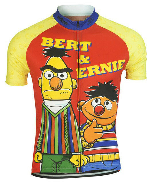 BERT ERNIE Team Cycling Jersey Retro Road Pro Clothing MTB Short Sleeve Racing