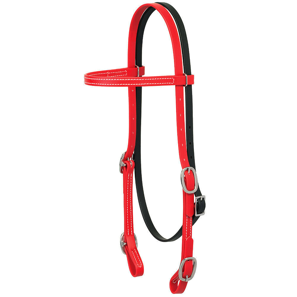 5/8 Weaver Brahma Webb Durable All Purpose Browband Headstall Chilli Pepper Red