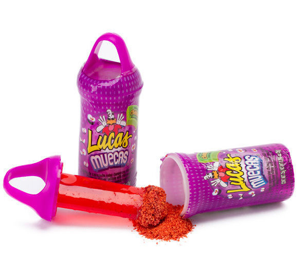 Lucas Muecas Chamoy Flavored Lollipop W/Chili Powder Mexican Candy 10 Pieces Food & Beverages