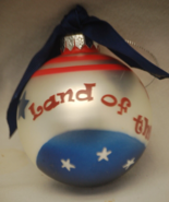 Land of the Free Christmas Tree Ornament Bulb Silver Cap - $19.79