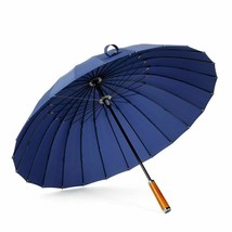 Wooden Pongee Cloth 24k Rainproof Wind Resistant Parasol Chinese Style U... - $78.41