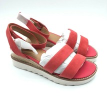 Franco Sarto Connolly Sandals Suede Ankle Strap Strappy Pink Size 6W - $28.91