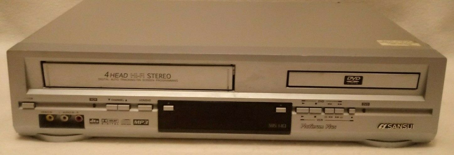 Sansui VRDVD4100B DVD/VHS Combo Player Cassette Recorder VCR 4 Head Hi