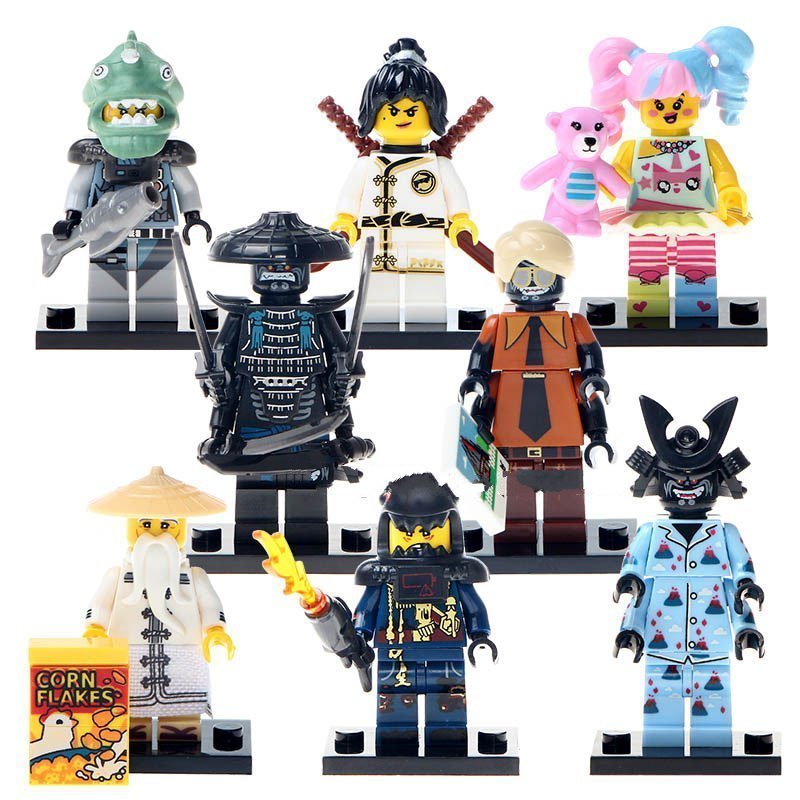 8pcs/set Ninjago Flashback Garmadon N-POP Girl Shark Army Master Wu ...