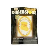 Vtg Crewel Embroidery Kit Baby Birth Record Bootie Dimensions 6025 NEW S... - $18.69