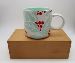 Starbucks coffee mug 2018 mint &amp; holly berries ceramic 12oz limited edition - $24.99