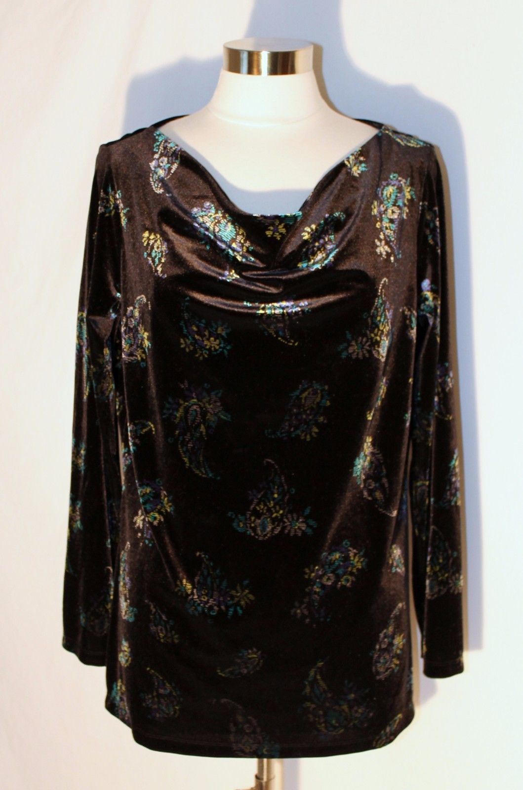 Lands End Lovely Black Velvet Drape Neck And 11 Similar Items