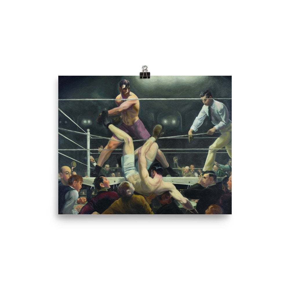 Dempsey And Firpo Painting By George Bellows Print Poster - Art Posters