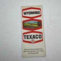 Vintage 1970 Texaco Wyoming Oil Gas Service Station Travel Road Map - $7.66