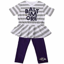 Baltimore Ravens Field Side Girl&#39;s Shirt &amp; Capri Pants 2 pc Set - $5.98